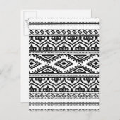 Carte Postale Conception de Motifs ethniques (Devant / Derrière)