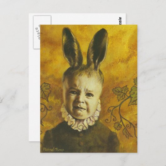 Carte Postale Conception de Mutant de Lapin Bébé (Devant / Derrière)
