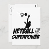 Carte Postale Conception de Netball cool (Devant / Derrière)