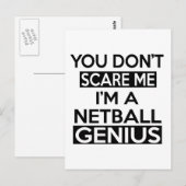 CARTE POSTALE CONCEPTION DE NETBALL GENIUS (Devant / Derrière)