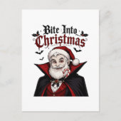 Carte Postale Conception de Noël de Santa Vampire Gothique (Devant)