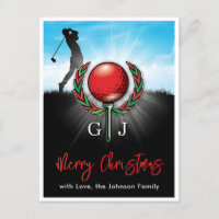 Conception de Noël joyeux golf