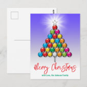 Carte Postale Conception de Noël joyeux golf (Devant / Derrière)