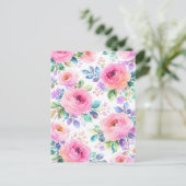 Carte Postale Conception de nom personnalisé boho floral lever d (Debout devant)