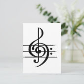 Carte Postale Conception de notes musicales (Debout devant)