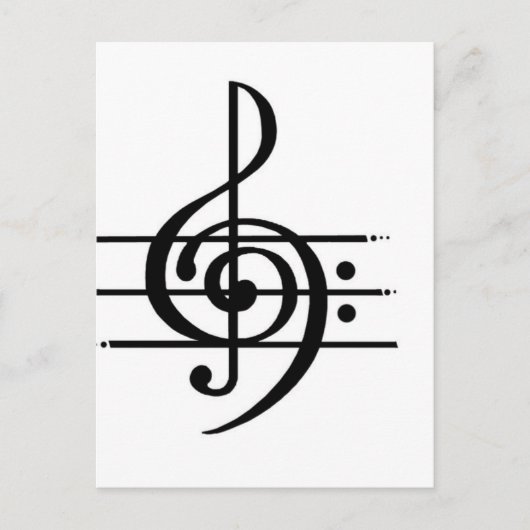 Carte Postale Conception de notes musicales (Devant)