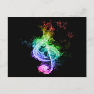 Carte Postale Conception de notes musicales colorées