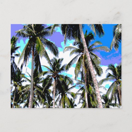 Carte Postale Conception de palmiers graphiques (Devant)