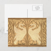 Carte Postale Conception de papier peint de cygne (Devant / Derrière)
