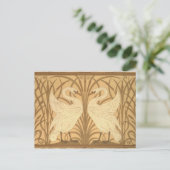 Carte Postale Conception de papier peint de cygne (Debout devant)