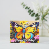 Carte Postale Conception de papillon beau vibrant (Debout devant)