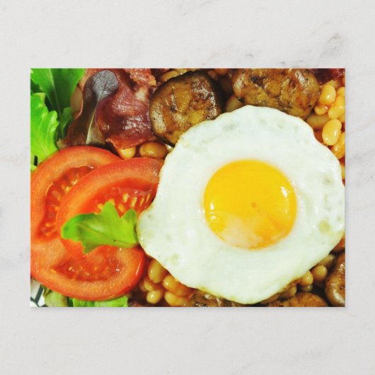 Carte Postale conception de petit déjeuner anglais (Devant)