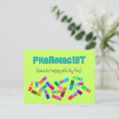 Carte Postale Conception de pharmacie "Happy Pills" (Debout devant)