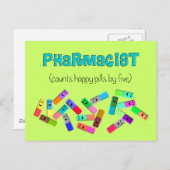 Carte Postale Conception de pharmacie "Happy Pills" (Devant / Derrière)