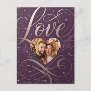 Carte Postale Conception de photo d'amour de la Saint-Valentin e