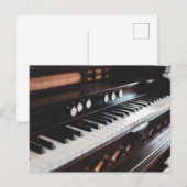 Carte Postale Conception de piano mignonne (Devant / Derrière)
