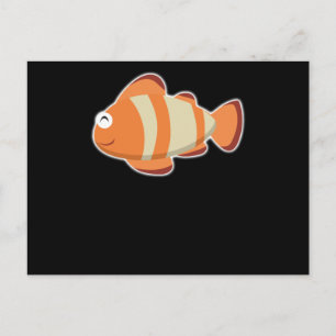 Carte Postale Conception de poisson d'océan baleine nageant phoq