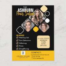 Conception de poster de coiffeur personnalisé en n
