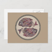 Carte Postale Conception de poterie Mimbres (Devant / Derrière)