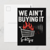 Carte Postale Conception de protestation « Nous n'achetons pas » (Devant / Derrière)