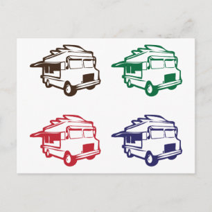 Carte Postale Conception de quatre couleurs pour les camions ali