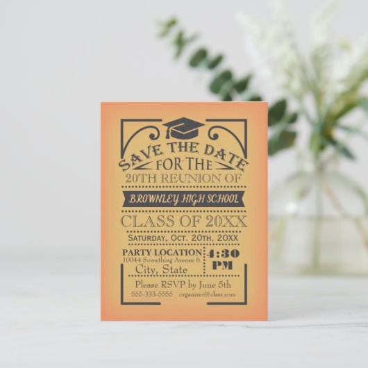 Carte Postale Conception de réunion de classe (Debout devant)