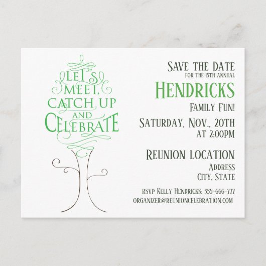 Carte Postale Conception de réunion familiale (Devant)