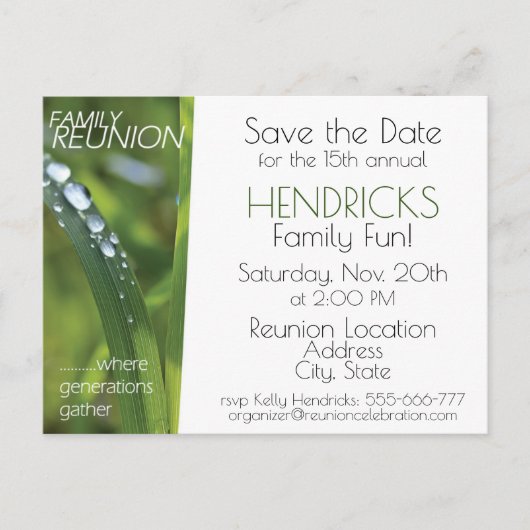 Carte Postale Conception de réunion familiale. (Devant)