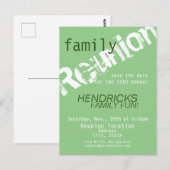 Carte Postale Conception de réunion pour les familles, les camar (Devant / Derrière)