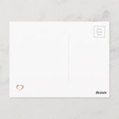 Carte Postale Conception de script en Merci à l'aspect cuivre (Dos)