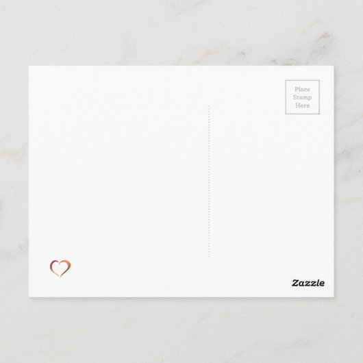 Carte Postale Conception de script en Merci à l'aspect cuivre (Dos)