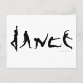 Carte Postale Conception de silhouette de danse de danse (Devant)