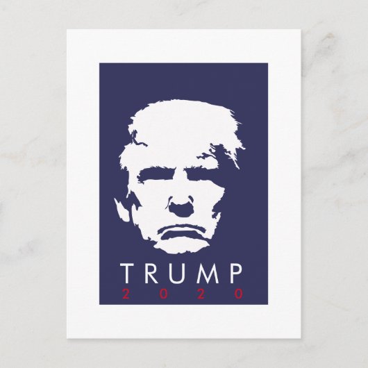 Carte Postale Conception de silhouette simple TRUMP 2020 (Devant)