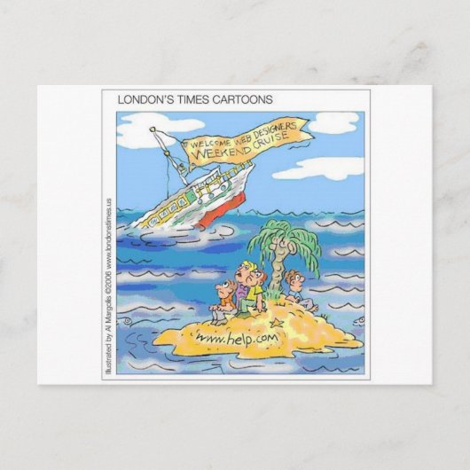 Carte Postale Conception de sites Web Terreur Bateau de croisièr (Devant)