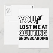 Carte Postale Conception de snowboard cool (Devant / Derrière)