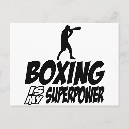 Carte Postale Conception de sports de boxe (Devant)