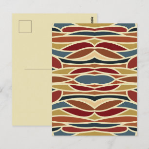 Carte Postale Conception de style vitrail opaque géométrique