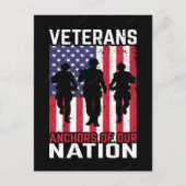 Carte Postale Conception de t-shirt pour vétéran, conception typ (Devant)