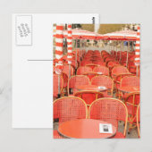 Carte Postale Conception de tables rouges (Devant / Derrière)