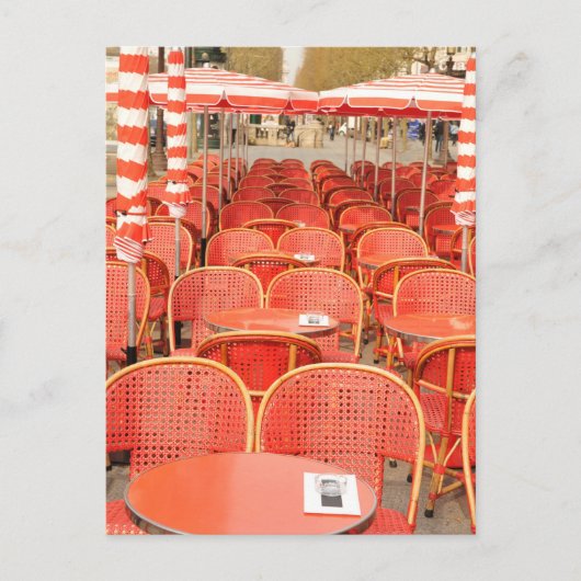 Carte Postale Conception de tables rouges (Devant)