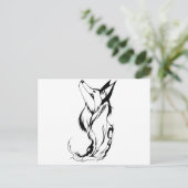 Carte Postale Conception de tatouage Fox Tribal (Debout devant)