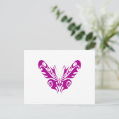 Carte Postale Conception de tatouage papillon tribal (Debout devant)