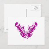 Carte Postale Conception de tatouage papillon tribal (Devant / Derrière)