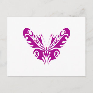 Carte Postale Conception de tatouage papillon tribal