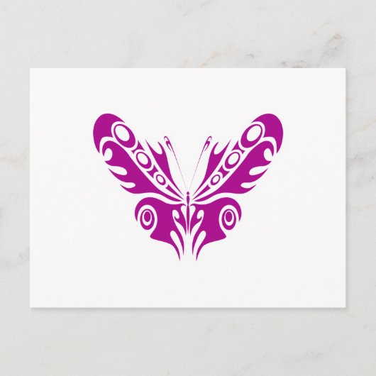 Carte Postale Conception de tatouage papillon tribal (Devant)