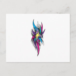 Carte Postale Conception de tatouage Star Tails