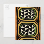 Carte Postale Conception de textile Kuba africain (Devant / Derrière)