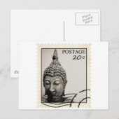 Carte Postale Conception de timbre-poste de Bouddha (Devant / Derrière)