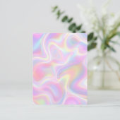 Carte Postale Conception de tourbillon holographique pastel vibr (Debout devant)