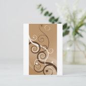 Carte Postale conception de tourbillons de cœur (Debout devant)